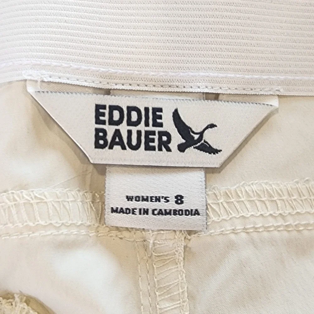 Eddie Bauer Women's Beige Performance Hiking Shorts Size 8 NWT Khaki Outdoor - Picture 4 of 5